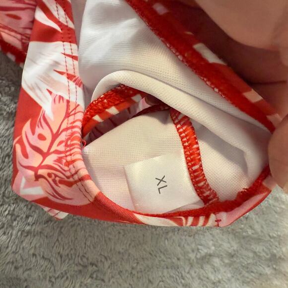 Women’s Random Tropical Print Tie Back Halter Bikini, XL - Picture 5 of 5